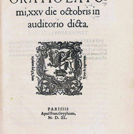 Oratio Latomi, XXV die octobris in auditorio dicta