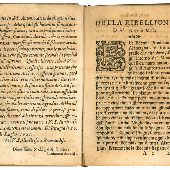 Della ribellione de' Boemi contro Matthia, e Ferdinando imperatori, historia di Lodouico Aurelii perugino.