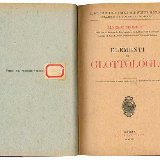 Introduzione agli elementi di glottologia (insieme a:) Elementi di glottologia.
