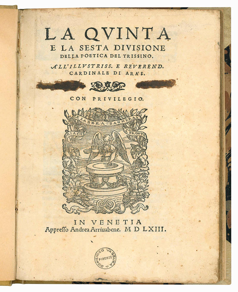 La quinta e la sesta divisione della Poetica del Trissino [...]