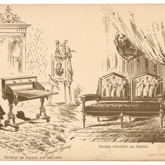 L'ebanista italiano. Collezione di mobili semplici disegnati da Tornaghi e Bassani.