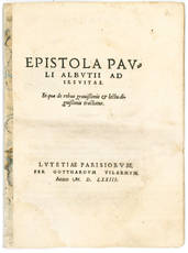 Epistola Pauli Albutii ad Iesuitas. In qua de rebus gravissimis & lectu dignissimis tractatur