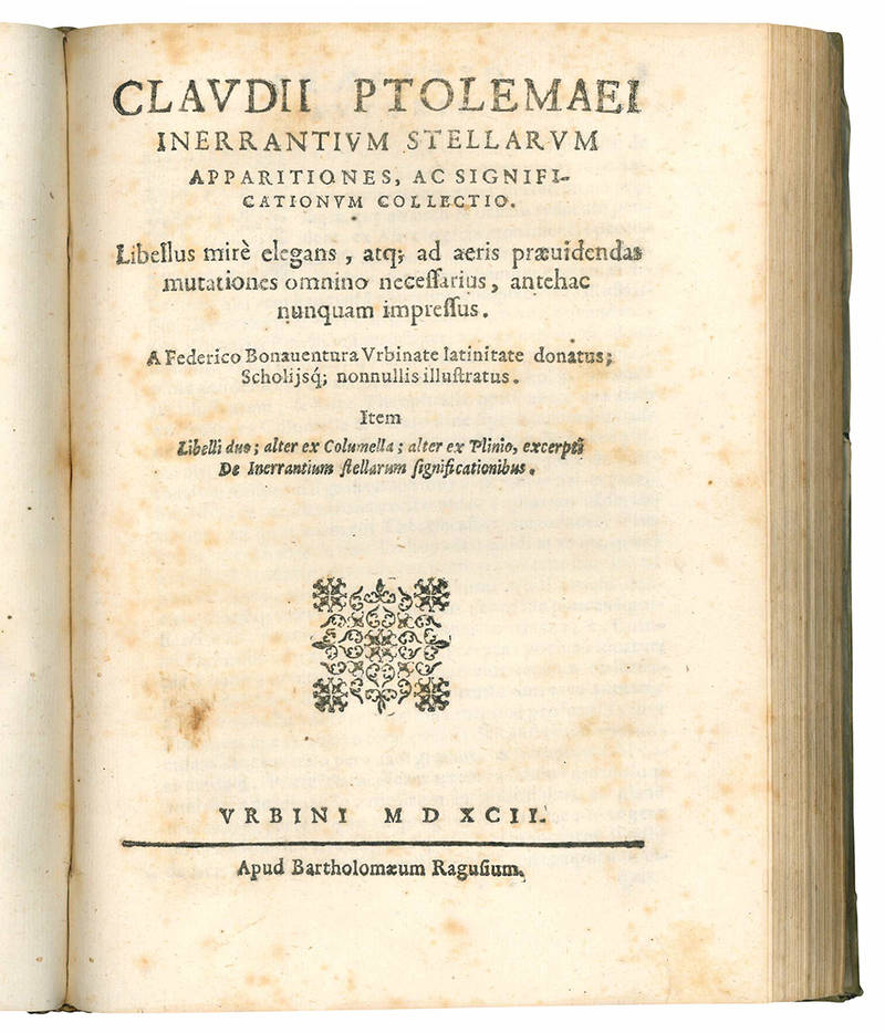 De causa ventorum motus. Peripatetica disceptatio, in qua nulla esse inter Aristotelem, & Theophrastum in hac quaestione diffensionem, adversus communem sententiam demonstratur. Ad Alexandrum Georgium Urbinatem