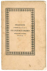 In morte di S. M. I. R. A. Francesco Primo Imperatore d'Austria Re di Ungheria, Boemia, Lombardia e Venezia Arciduca d'Austria ecc. ecc. ecc. : Orazione letta all'Ateneo di Treviso.