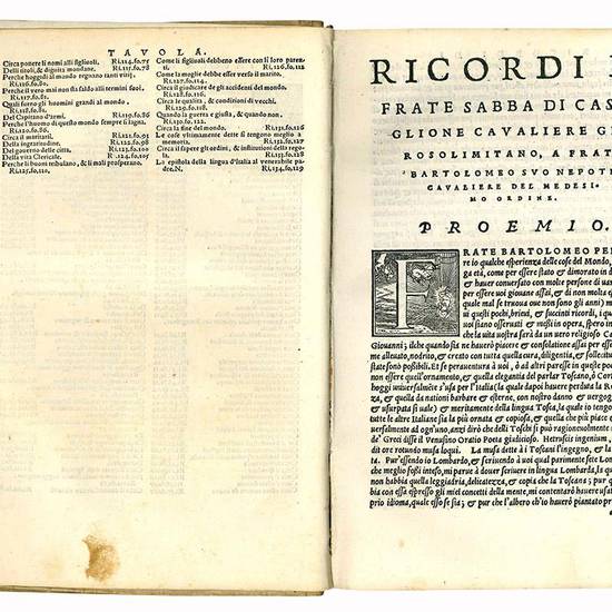 Ricordi overo ammaestramenti [...], ne quali con prudenti, e christiani discorsi si ragiona di tutte le materie honorate, che si ricercano a un vero gentil?huomo