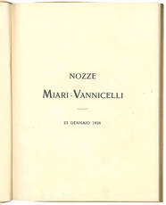 Nozze Miari - Vannicelli. 20 Gennaio 1926.