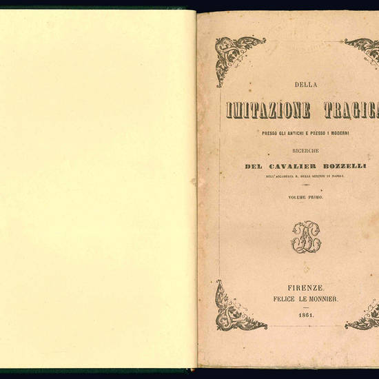 Della imitazione tragica presso gli antichi e presso i moderni.