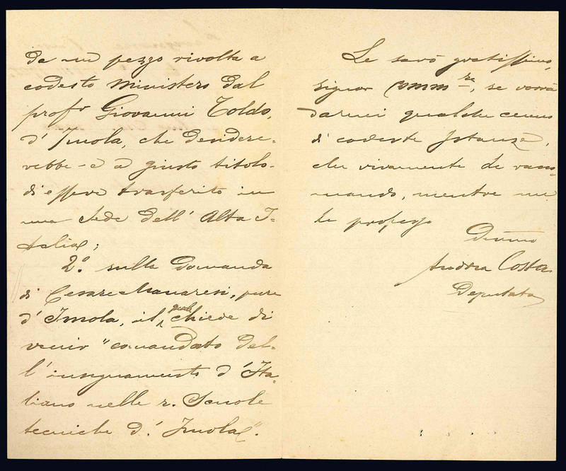 Lettera autografa. Savignone (Busalla): 27 agosto 1903.