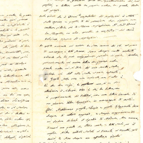 Lettera autografa firmata indirizzata a Don Luigi Palmieri a Modena. Recanati, 24 maggio 1837