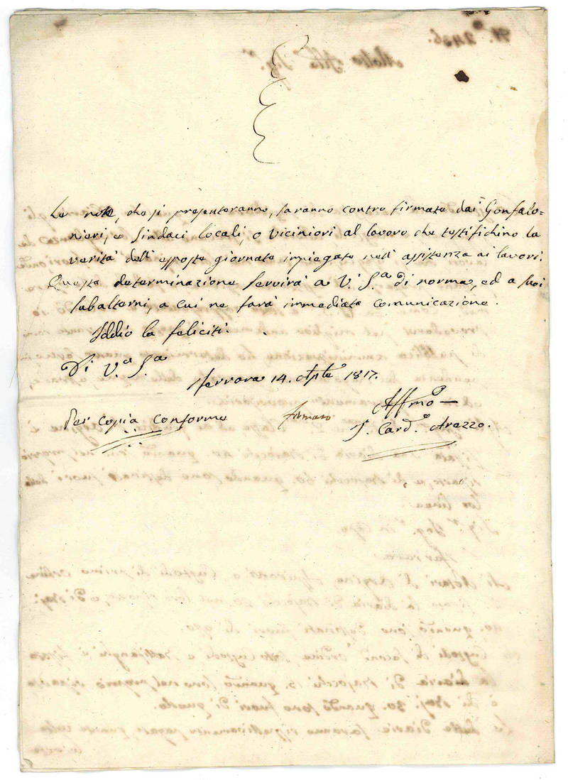 Legazione di Ferrara et Ingegneri d’Acque e Strade. Diarie. 1817 Aprile