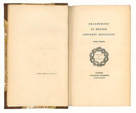 Decamerone di messer Giovanni Boccaccio. Tomo primo (-terzo).