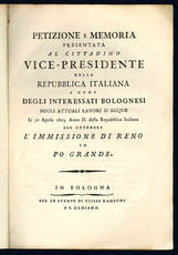 Petizione e memoria presentata al cittadino vice-presidente della Repubblica italiana.