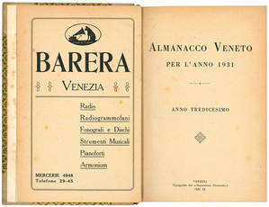 Alamanacco Veneto per l'anno 1931. Anno tredicesimo.