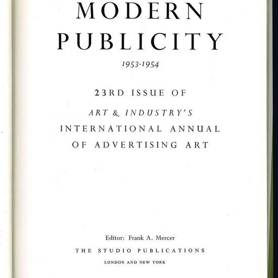 Modern publicity 1953-54.