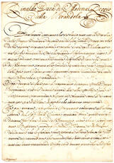 Lettera cancelleresca con firma autografa. Manoscritto su carta. Modena, 2 febbraio 1713