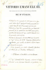 Certificato vergato a mano e firmato con cui si autorizza il rientro in servizio di una professoressa di lingua francese. Roma, 20 luglio 1919