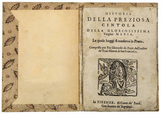 Historia della preziosa cintola della gloriosissima Vergine Maria