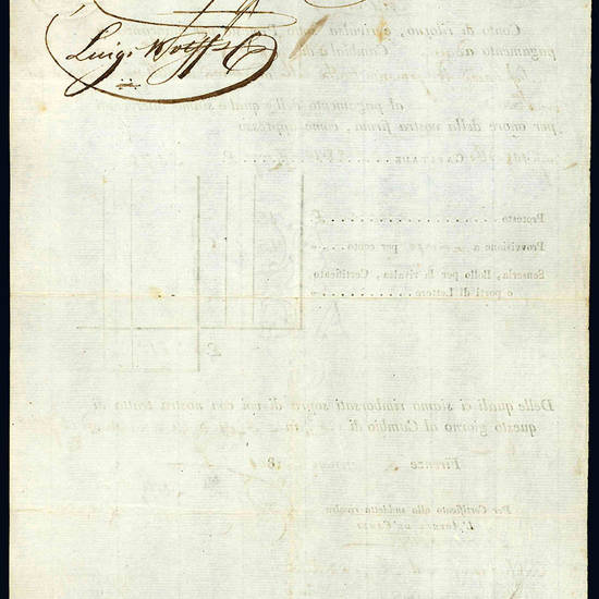 Collezione formata da 10 note di credito ipotecario e cambiali, tutte di area toscana e datate tra il 1805 e il 1821