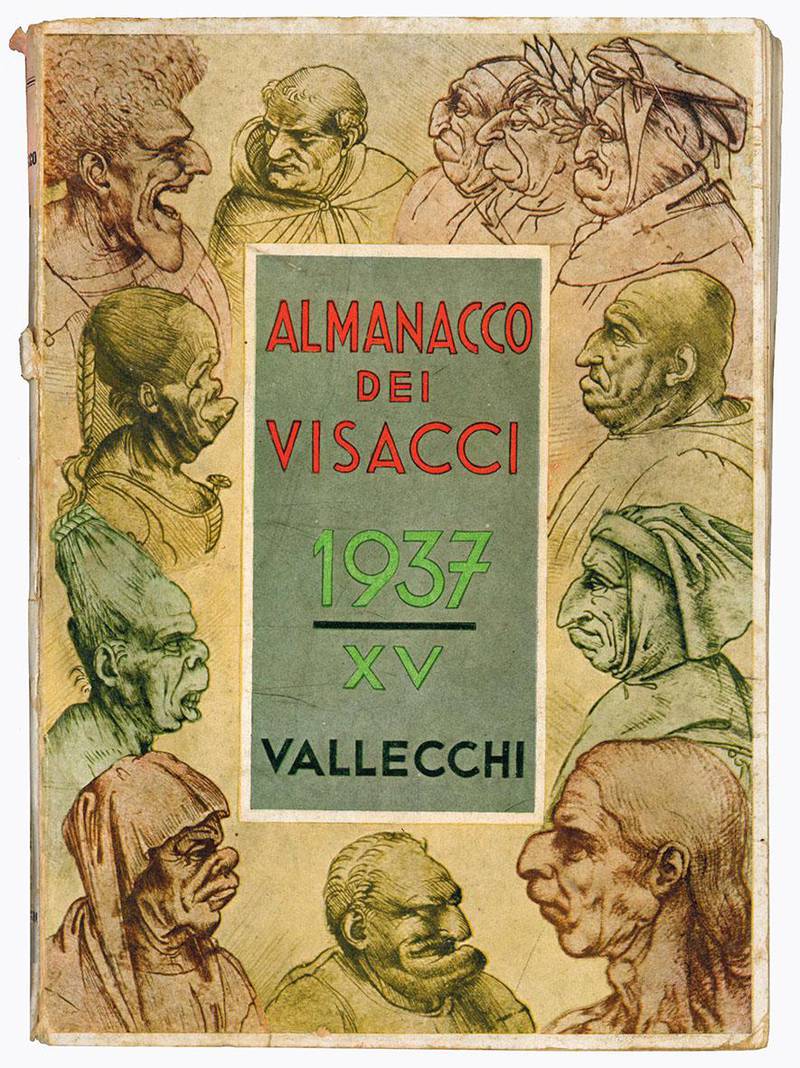 Lotto di tre numeri dell' "Almanacco dei visacci". Anno 1937, 1938, 1939.