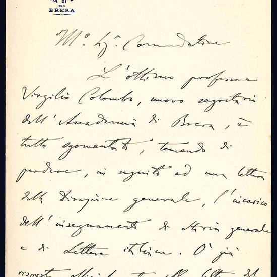 Lettera autografa. Milano: 17...1903.