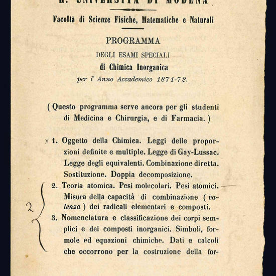 Compendio delle lezioni di chimica inorganica.