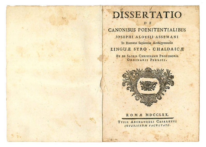 Dissertatio de canonibus poenitentialibus.