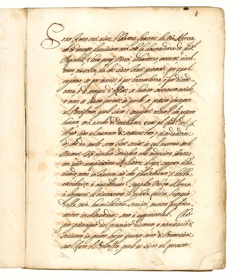 La Giusta Statera de Porporati. Manoscritto su carta. Roma, ca. 1645-1649