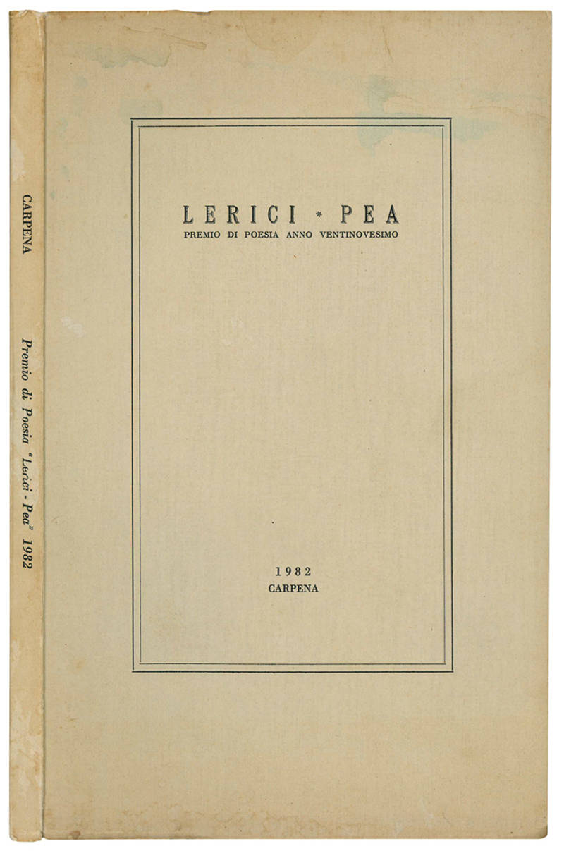 Lerici Pea. Premio di poesia. Anno ventinovesimo.