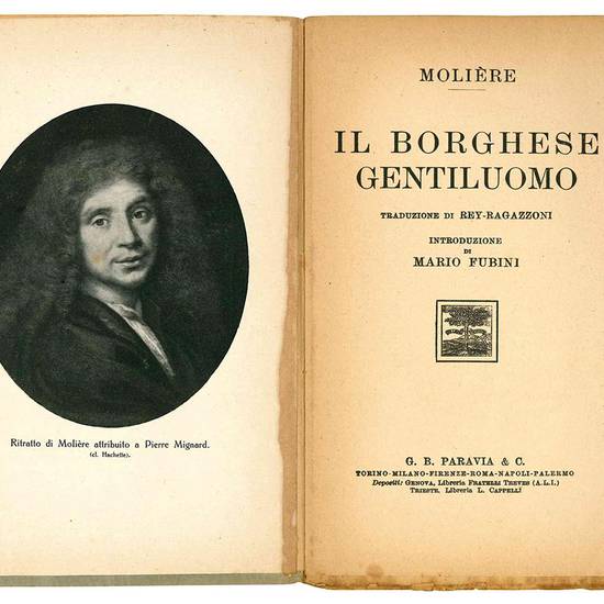 Il Borghese gentiluomo. Traduzione di Rey-Ragazzoni. Introduzione di Mario Fubini.