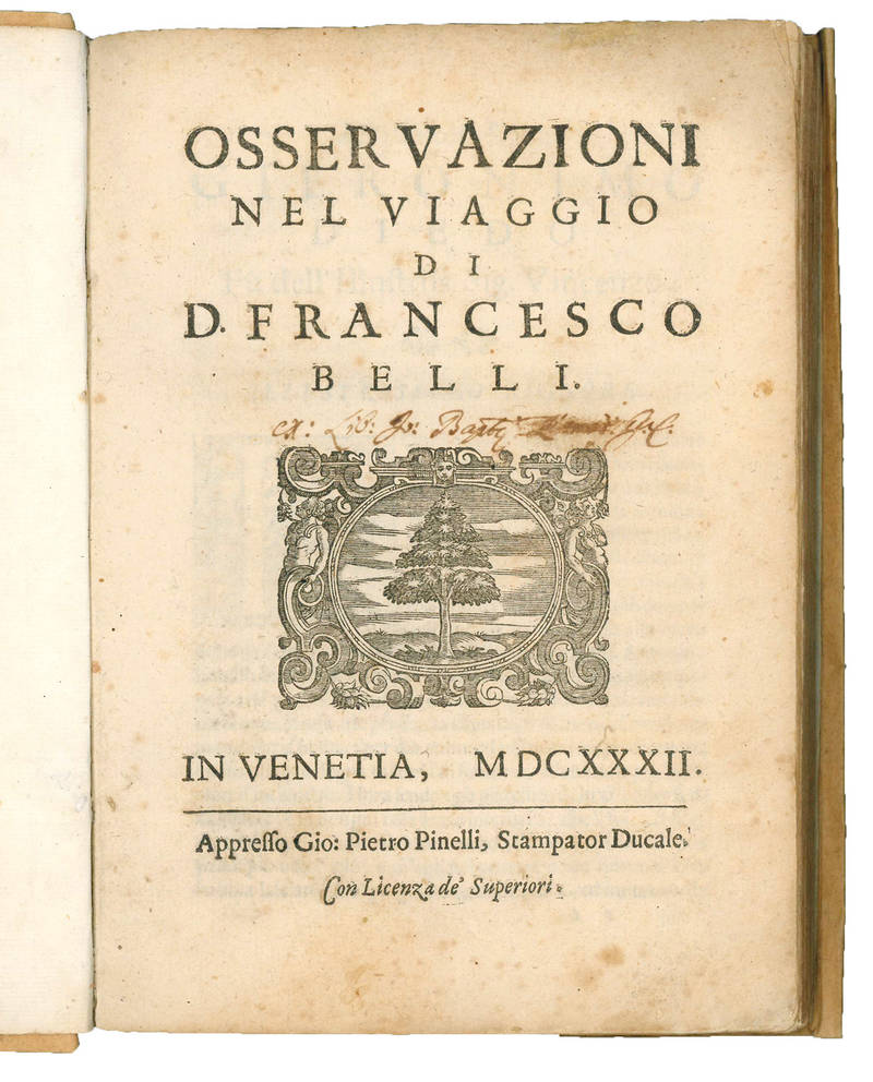 Osservazioni nel viaggio di D. Francesco Belli.