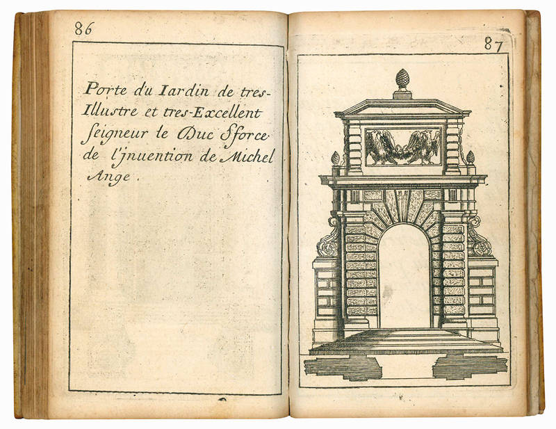 Regles des cinq ordres d'architecture de m. Iacques Barozzio de Vignole. Nouvellement reveues, corrigees, et reduites de grand en petit, par Iean le Pautre e avec plusieurs augmentations de Michel Ange-Bonarroti