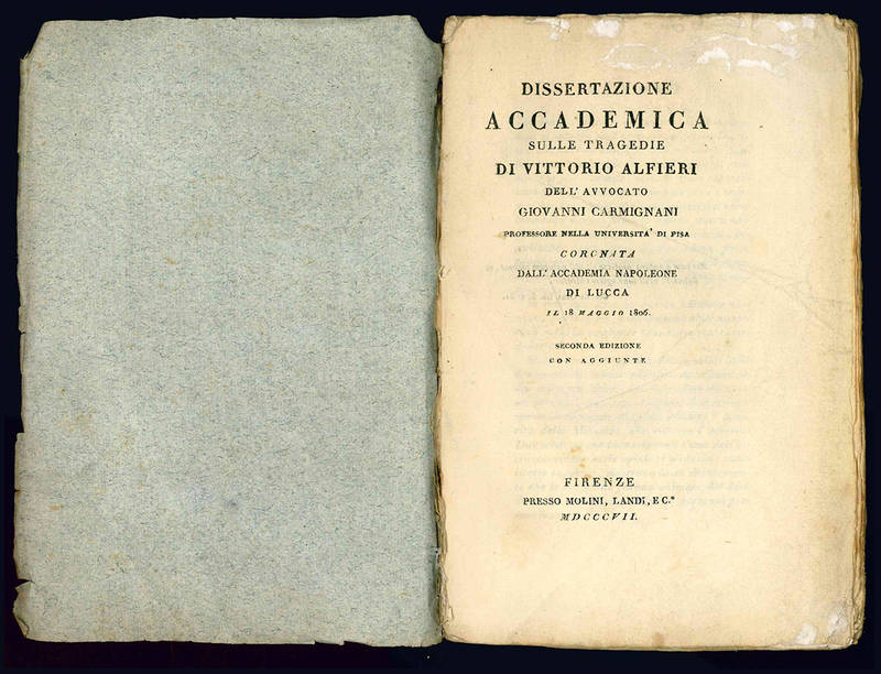 Dissertazione accademica sulle tragedie di Vittorio Alfieri.