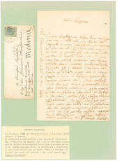 Lettera autografa firmata ed indirizzata a Francesco Manfredini, segretario generale dell’Accademia delle Belle Arti dell’Emilia. Siena, marzo 1865