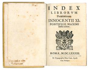 Index librorum prohibitorum Innocentii XI. pontificis maximi iussu editu