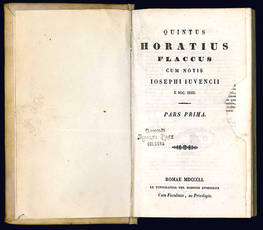 Quintus Horatius Flaccus cum notis Iosephi Iuvencii