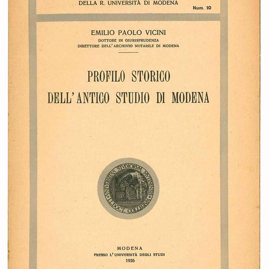 Profilo storico dell'antico studio di Modena.