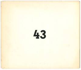 Impronte n. 43 di Claudio Parmiggiani. Testo di Vincenzo Agnetti.