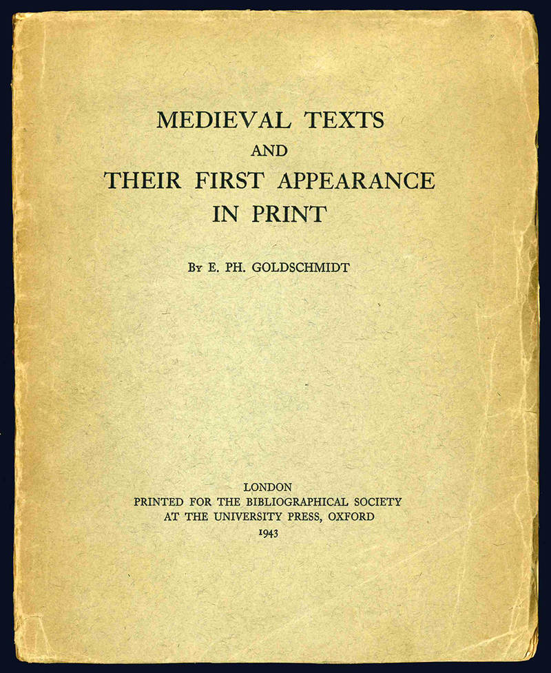 Medieval texts and their first appearance in print.