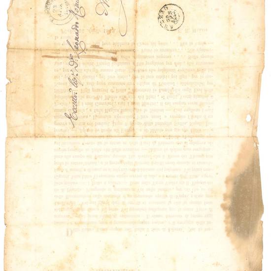 Raccolta comprendente complessivamente 55 pezzi tra documenti manoscritti, dispacci telegrafici, manifesti, proclami e pamphlet a stampa riguardanti i moti risorgimentali ad Arezzo e dintorni tra il 1848 e il 1861