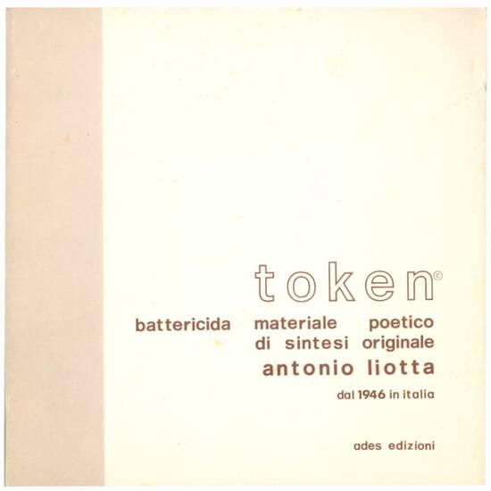 Token battericida materiale poetico di sintesi originale.