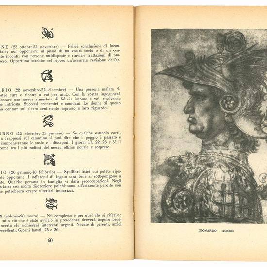 Lunario de Il Tempo 1957. L'oroscopo, umorismo, arte, storia, cinema, cucina, curiosità, varietà, ecc...