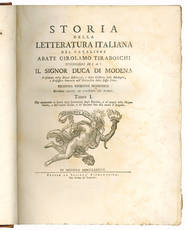 Storia della letteratura italiana [...] Seconda edizione modenese riveduta corretta ed accresciuta dall?autore