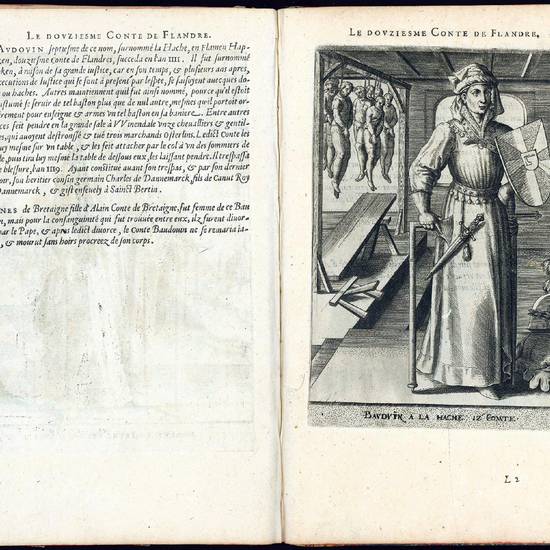 Les genealogies, et anciennes descentes des forestiers et comtes de Flandre, avec brieves descriptions de leurs vies et gestes [...], par Corneille Martin, Zelandoys, et ornees de portraicts [...] trovues es plus anciens tableaux, par Pierre Balthasar, et