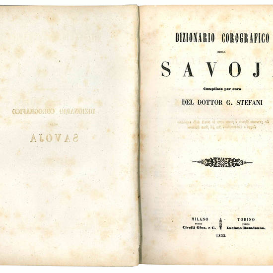 Dizionario corografico della Savoja.