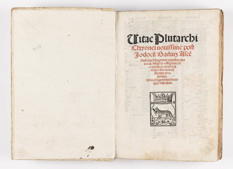 Vitae Plutarchi Cheronei novissime post Iodocum Badium Ascensium longe diligentius repositae: maioreque diligentia castigatae: cum copiosiorem verioreque indice. Necnon cum Aemilij Probi vitis. Una cum figuris: suis locis apte dispotitis