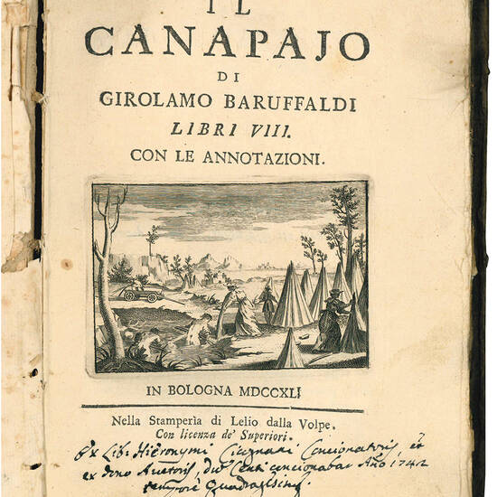 Il canapajo di Girolamo Baruffaldi libri 8. Con le annotazioni.
