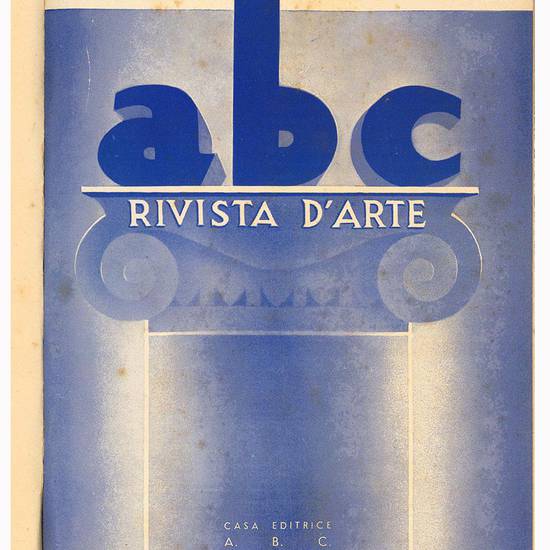 Lotto di dodici numeri de "abc Rivista d'arte". Anno VI - N. 1-12 (annata completa 1937).
