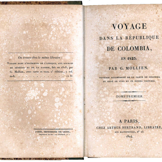 Voyage Dans la République de Colombia, en 1823