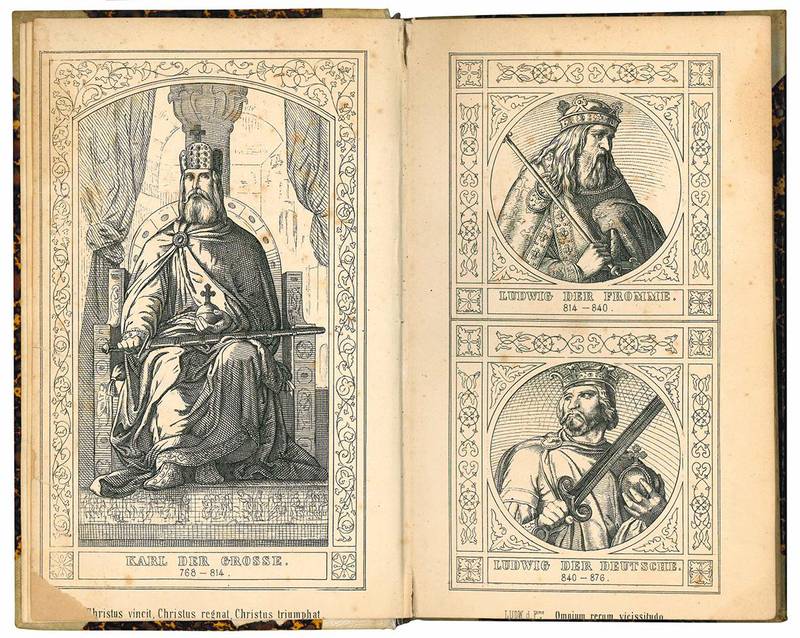 Raccolta di cinquanta tavole incise in rame raffiguranti gli imperatori tedeschi da Carlo Magno a Franz II.