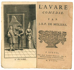 L’Avare. Comédie. Par I.B.P. Molière